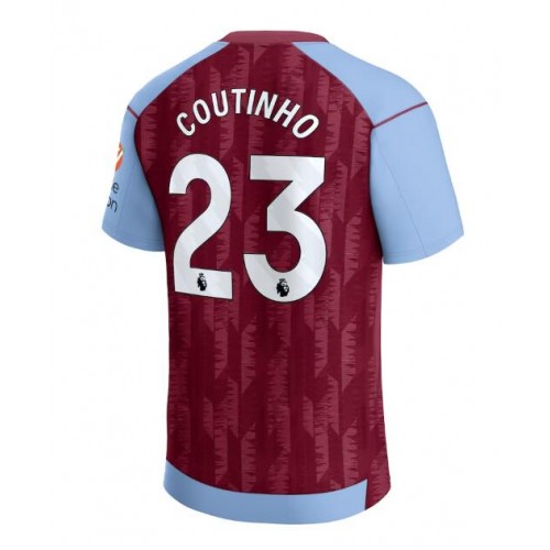 Fotbalové Dres Aston Villa Philippe Coutinho #23 Domácí 2023-24 Krátký Rukáv